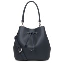 SAC SEAU EPAULE LANCASTER PUR & ELEMENT CITY BLEU FONCE/ARGENT