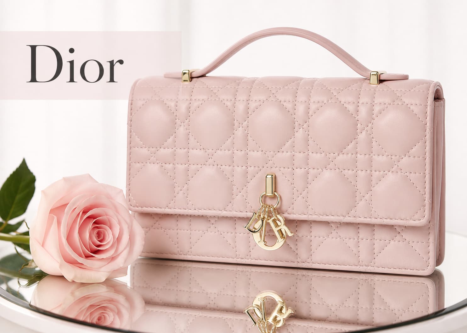 Sac Dior Lady Dior en cuir d